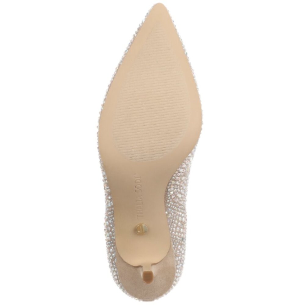 Thalia Sodi Women's Heathere Slip-on Pointed-Toe Mid-Heel Pumps Almond Fly NWB - Picture 4 of 4